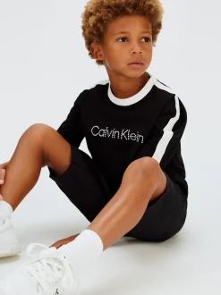 Calvin Klein T-Shirt im Blockfarben-Design mit Tape-Detail^Kinder T-shirts|Kleidung