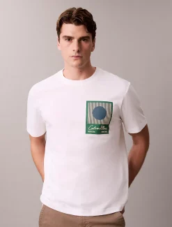 Calvin Klein T-Shirt mit Block-Logo-Grafik^Herren T-shirts