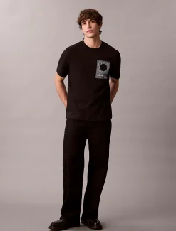 Calvin Klein T-Shirt mit Block-Logo-Grafik^Herren T-shirts