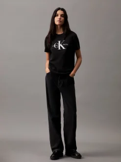 Calvin Klein T-Shirt mit Monogramm^Damen T-shirts & Tops