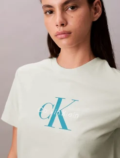 Calvin Klein T-Shirt mit Monogramm-Logo^Damen T-shirts & Tops