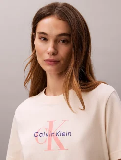 Calvin Klein T-Shirt mit Monogramm-Logo^Damen T-shirts & Tops