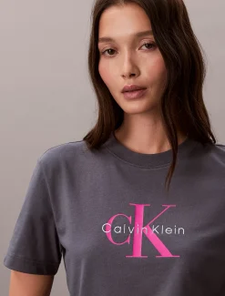 Calvin Klein T-Shirt mit Monogramm-Logo^Damen T-shirts & Tops