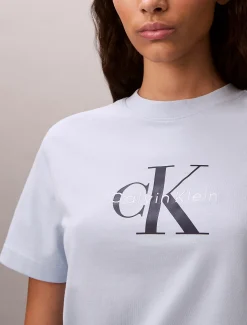 Calvin Klein T-Shirt mit Monogramm-Logo^Damen T-shirts & Tops