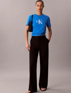 Calvin Klein T-Shirt mit Monogramm-Logo^Damen T-shirts & Tops