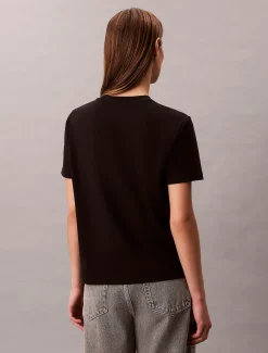 Calvin Klein T-Shirt mit Monogramm-Logo^Damen T-shirts & Tops