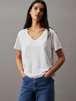 Calvin Klein T-Shirt mit V-Ausschnitt^Damen T-shirts & Tops
