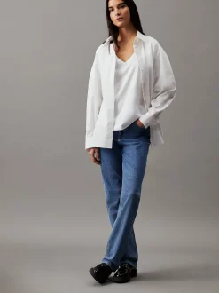 Calvin Klein T-Shirt mit V-Ausschnitt^Damen T-shirts & Tops