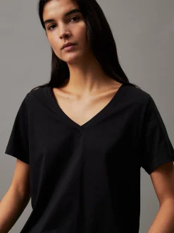 Calvin Klein T-Shirt mit V-Ausschnitt^Damen T-shirts & Tops