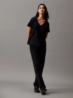 Calvin Klein T-Shirt mit V-Ausschnitt^Damen T-shirts & Tops