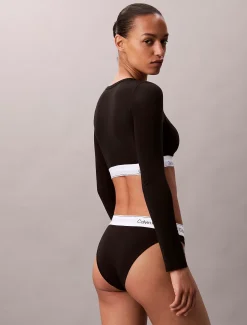 Calvin Klein T-Shirt-Bralette mit langen Ärmeln - Icon Cotton Modal^Damen Bhs & BralettesFrisch Eingetroffen