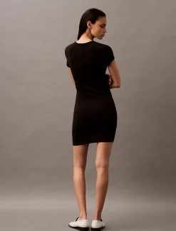 Calvin Klein T-Shirt-Kleid aus weicher Stretch-Baumwolle^Damen Kleider & Röcke