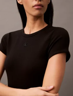 Calvin Klein T-Shirt-Kleid aus weicher Stretch-Baumwolle^Damen Kleider & Röcke