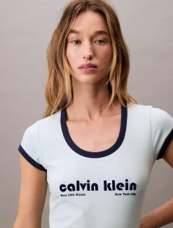 Calvin Klein T-Shirt-Kleid mit Logo^Damen Kleider & Röcke|T-shirts & Tops