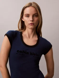 Calvin Klein T-Shirt-Kleid mit Logo^Damen Kleider & Röcke|T-shirts & Tops