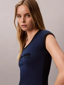 Calvin Klein T-Shirt-Kleid mit Logo^Damen Kleider & Röcke|T-shirts & Tops