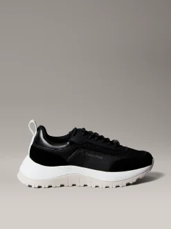 Calvin Klein Turnschuhe aus Leder und Mesh^Damen SneakerFrisch Eingetroffen