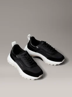 Calvin Klein Turnschuhe aus Leder und Mesh^Damen SneakerFrisch Eingetroffen