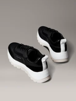 Calvin Klein Turnschuhe aus Leder und Mesh^Damen SneakerFrisch Eingetroffen