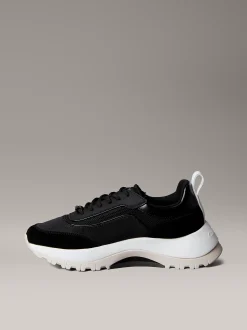 Calvin Klein Turnschuhe aus Leder und Mesh^Damen SneakerFrisch Eingetroffen