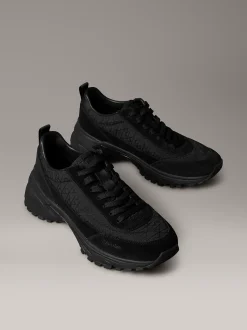 Calvin Klein Turnschuhe aus Nylon mit Emblem-Logo^Herren SneakerFrisch Eingetroffen