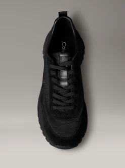 Calvin Klein Turnschuhe aus Nylon mit Emblem-Logo^Herren SneakerFrisch Eingetroffen