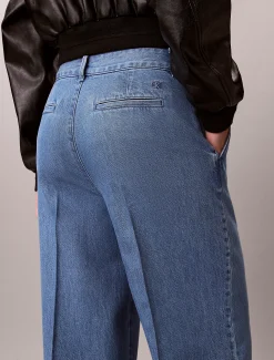 Calvin Klein Ultrahohe Denim-Hose mit Falten^Damen High Rise Skinny|Relaxed Boot