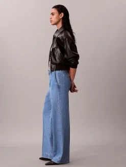 Calvin Klein Ultrahohe Denim-Hose mit Falten^Damen High Rise Skinny|Relaxed Boot