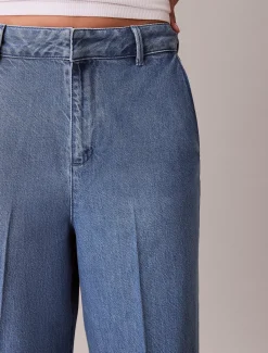 Calvin Klein Ultrahohe Denim-Hose mit Falten^Damen High Rise Skinny|Relaxed Boot