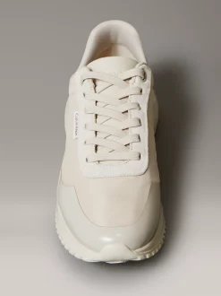 Calvin Klein Ultraleichte Sneakers mit verspiegelter silberner Lasche^Damen SneakerFrisch Eingetroffen