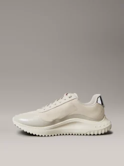 Calvin Klein Ultraleichte Sneakers mit verspiegelter silberner Lasche^Damen SneakerFrisch Eingetroffen