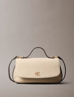 Calvin Klein Umhängetasche aus Baumwoll-Canvas mit Tragegriff^Damen Umhängetaschen|Taschen