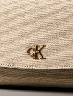Calvin Klein Umhängetasche aus Baumwoll-Canvas mit Tragegriff^Damen Umhängetaschen|Taschen