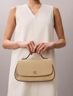 Calvin Klein Umhängetasche aus Baumwoll-Canvas mit Tragegriff^Damen Umhängetaschen|Taschen