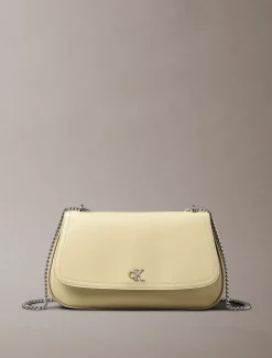 Calvin Klein Umhängetasche mit Monogramm-Logo und Ketten-Metallbesatz^Damen Umhängetaschen|SchultertaschenFrisch Eingetroffen