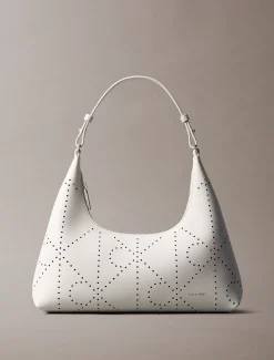Calvin Klein Umhängetasche mit perforiertem Emblem-Logo^Damen SchultertaschenFrisch Eingetroffen|Taschen
