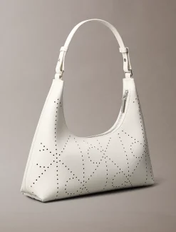Calvin Klein Umhängetasche mit perforiertem Emblem-Logo^Damen SchultertaschenFrisch Eingetroffen|Taschen