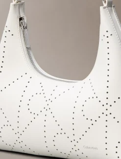 Calvin Klein Umhängetasche mit perforiertem Emblem-Logo^Damen SchultertaschenFrisch Eingetroffen|Taschen