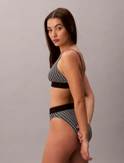 Calvin Klein Ungefütterter Bralette - Graphic Monogram Microfibre Stretch^Damen Bhs & BralettesFrisch Eingetroffen