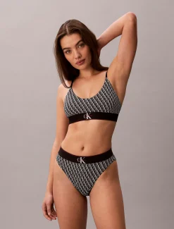 Calvin Klein Ungefütterter Bralette - Graphic Monogram Microfibre Stretch^Damen Bhs & BralettesFrisch Eingetroffen