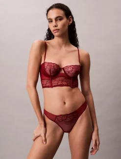 Calvin Klein Ungepolsterter Balconette-BH - CK Black Floral Lace^Damen Dessous|Bhs & BralettesFrisch Eingetroffen