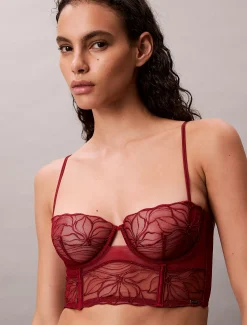 Calvin Klein Ungepolsterter Balconette-BH - CK Black Floral Lace^Damen Dessous|Bhs & BralettesFrisch Eingetroffen