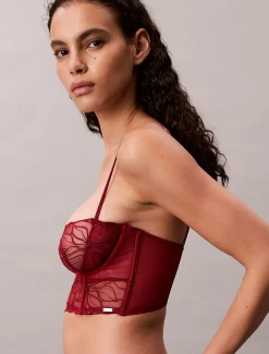 Calvin Klein Ungepolsterter Balconette-BH - CK Black Floral Lace^Damen Dessous|Bhs & BralettesFrisch Eingetroffen