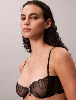 Calvin Klein Ungepolsterter Balconette-BH - CK Geo Lace^Damen Dessous|Bhs & BralettesFrisch Eingetroffen