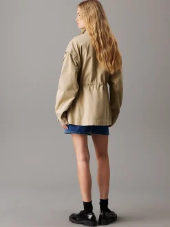 Calvin Klein Unisex 2-in-1-Jacke aus Baumwoll-Twill^Damen JackenFrisch Eingetroffen|JackenFrisch Eingetroffen