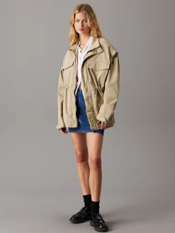 Calvin Klein Unisex 2-in-1-Jacke aus Baumwoll-Twill^Damen JackenFrisch Eingetroffen|JackenFrisch Eingetroffen