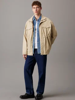 Calvin Klein Unisex 2-in-1-Jacke aus Baumwoll-Twill^Damen JackenFrisch Eingetroffen|JackenFrisch Eingetroffen