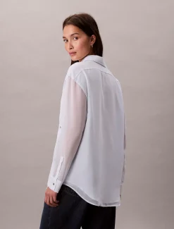 Calvin Klein Utility Tunika mit gerollten Ärmeln^Damen Hemden & Blusen