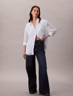 Calvin Klein Utility Tunika mit gerollten Ärmeln^Damen Hemden & Blusen