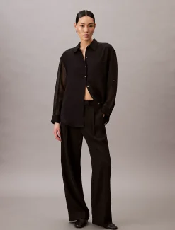 Calvin Klein Utility Tunika mit gerollten Ärmeln^Damen Hemden & Blusen